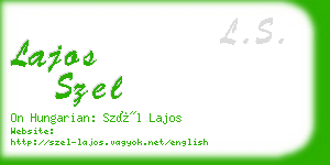 lajos szel business card